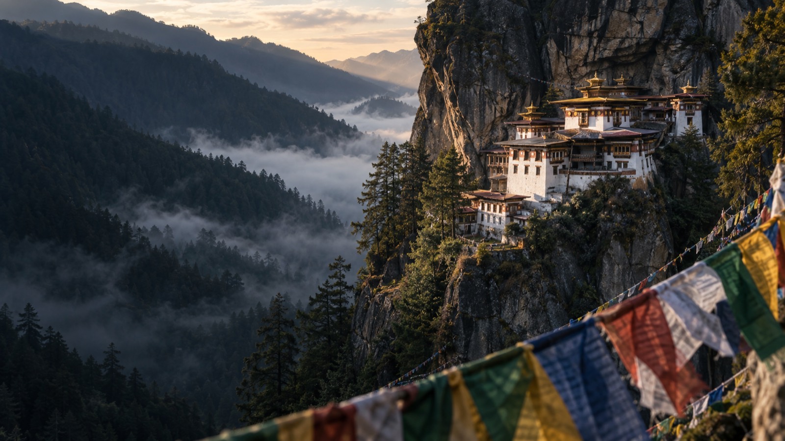 Paro Taktsang, the Tiger's Nest monastery, on its cliff