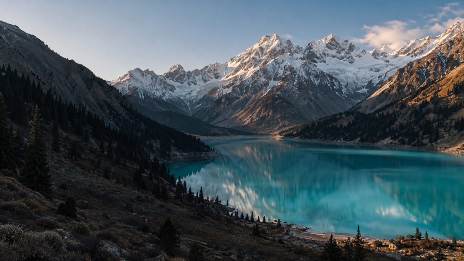 Big Almaty Lake below the Tian Shan peaks